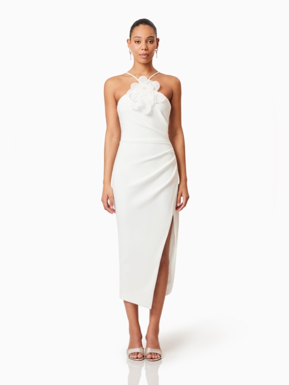 ELLIATT Janelle 3D White Midi Dress XL - Picture 2 of 9